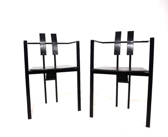 Image 1 of Ensemble de deux chaises de salle à manger KFF Trix Memphis par Karl Friedrich Förster, 1988