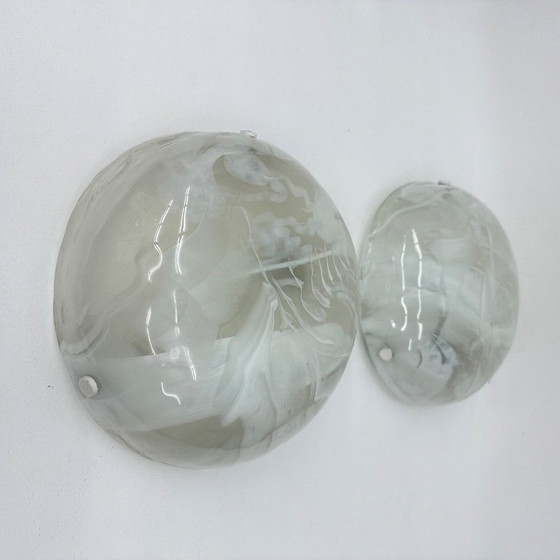 Image 1 of Paire d'encastrés hillebrand en verre de Murano, 1970