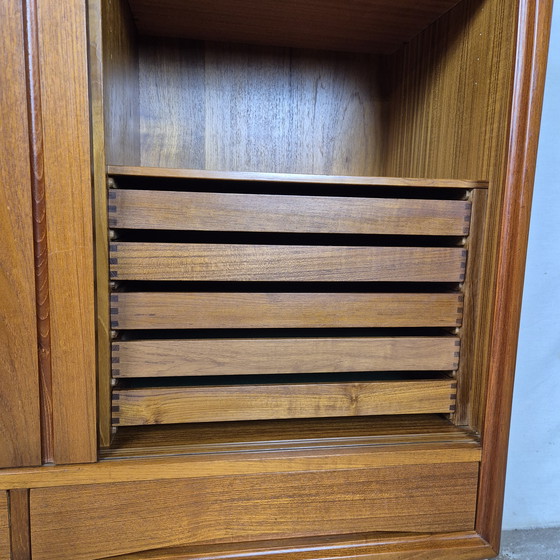 Image 1 of Axel Christensen vintage Deens wandmeubel highboard dressoir