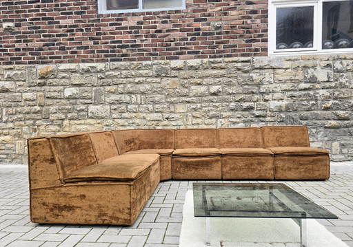 Modulaire bank, vintage jaren 60/70, banken, fauteuils, zitgroep in mid-century stijl, suite, sofaset