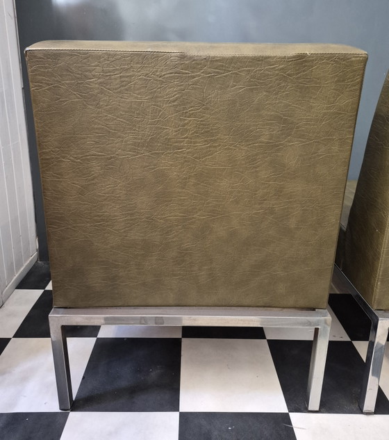 Image 1 of Ensemble de 3 authentiques anciennes chauffeuses fauteuils Vintage 