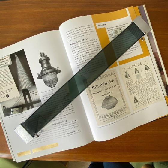 Image 1 of Portasciugamani Fontana Arte in vetro fumé e metallo cromato