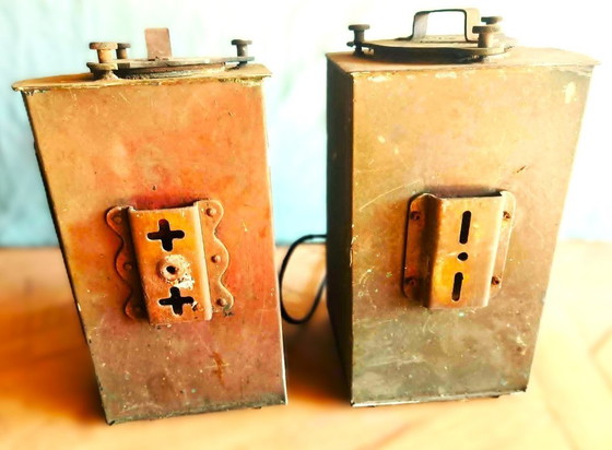 Lampade da nave vintage uniche in rame e ottone – Set funzionante di 2 – Tavernier, Oggetti decorativi, Copper (photo 3 of 5)