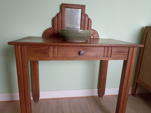 Tocador Art Déco de roble. Francia, 1940.