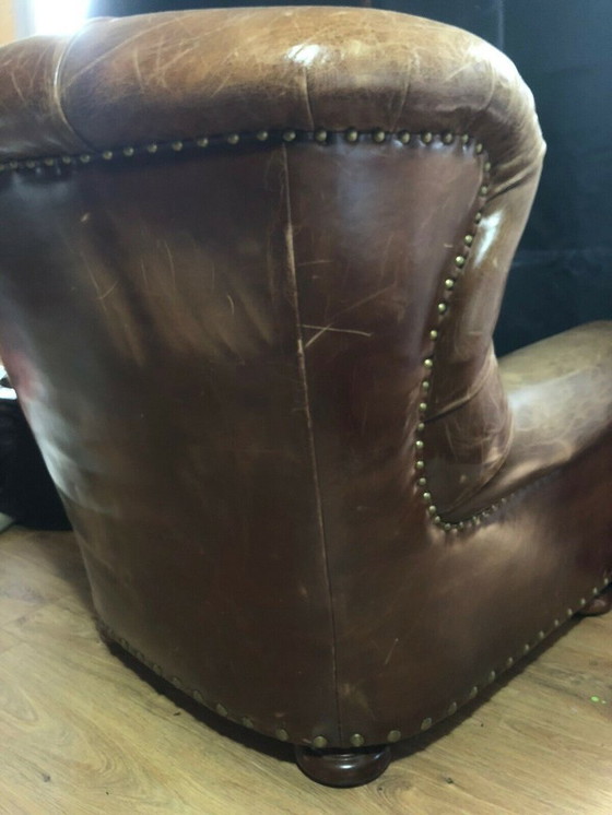 Image 1 of Ralph Lauren Schrijvers Stoel en Voetenbank