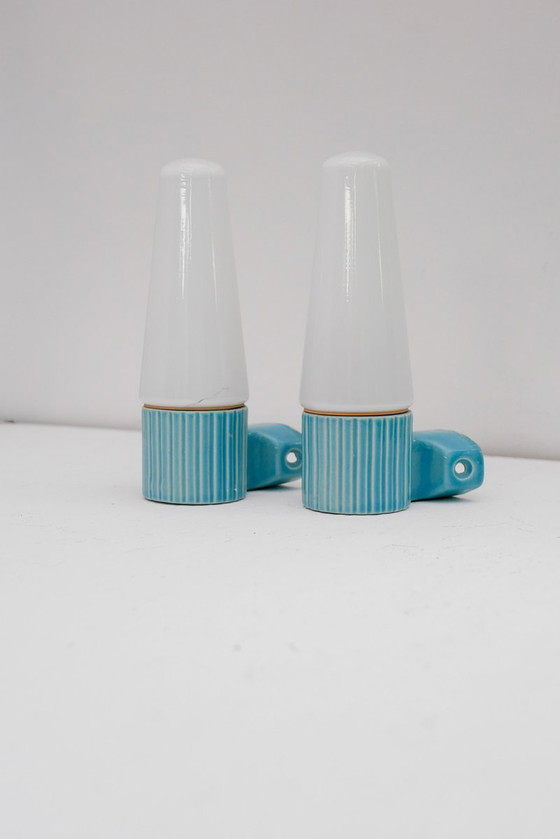 Applique in stile Mid-Century Modern di Sigvard Bernadotte per Ifö, set da 2 pezzi. – Jakobsson, Porcelain (photo 9 of 14)