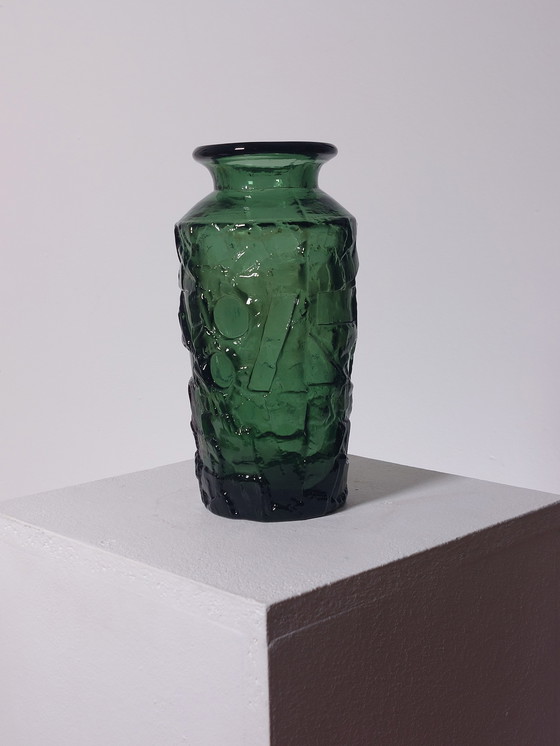 Image 1 of Vintage Mid Century Glasvase Göte Augustsson Ruda Glasbruk 1960er