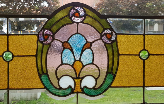 Image 1 of Art Nouveau Front Glasfenster