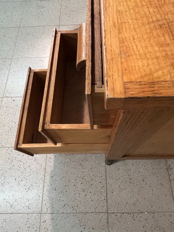 Image 1 of Vintage Frans schoolbureau in de stijl van Jean Prouvé