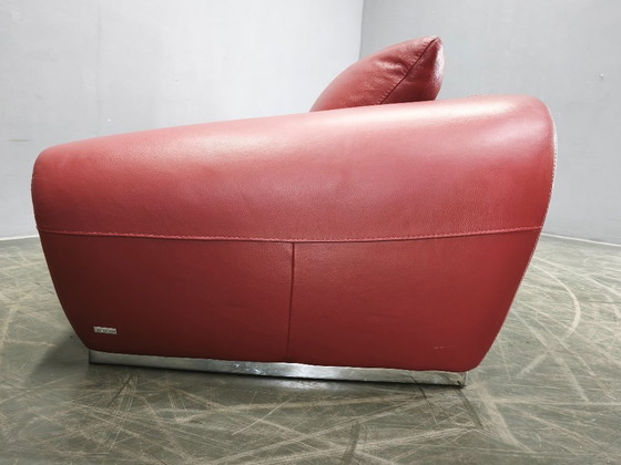 Image 1 of Italienisches rotes Ledersofa von Divanotti, Postmoderne, 1990er Jahre