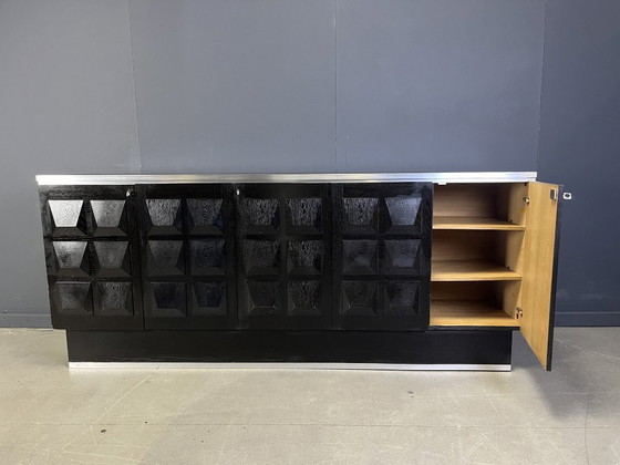 Image 1 of Credenza brutalista nera, anni '70