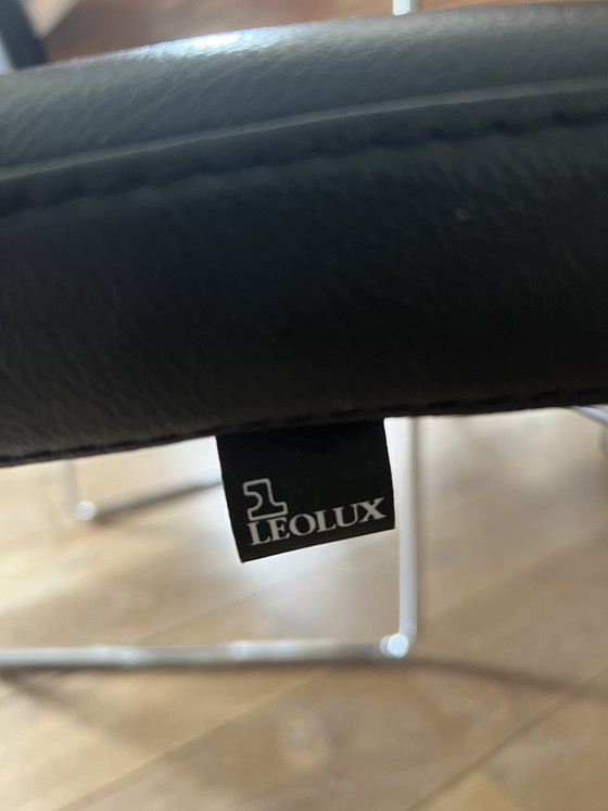 Chaises de salle à manger Leolux Talos 4 noires – Leather, Metal (photo 8 of 8)