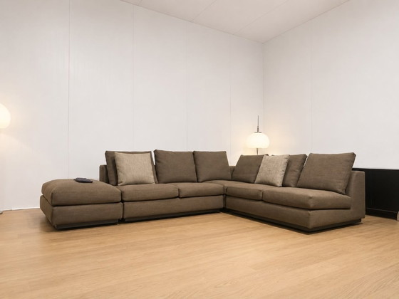 Image 1 of Wie neu Minotti Andersen Ecksofa Taupe + Ottomane