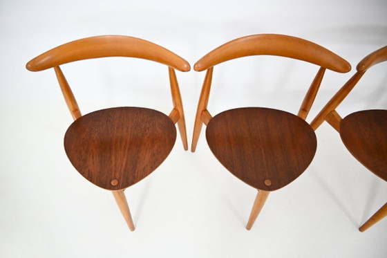 Set da pranzo Heart di Hans J. Wegner per Fritz Hansen, anni '50 – Legno (photo 9 of 15)