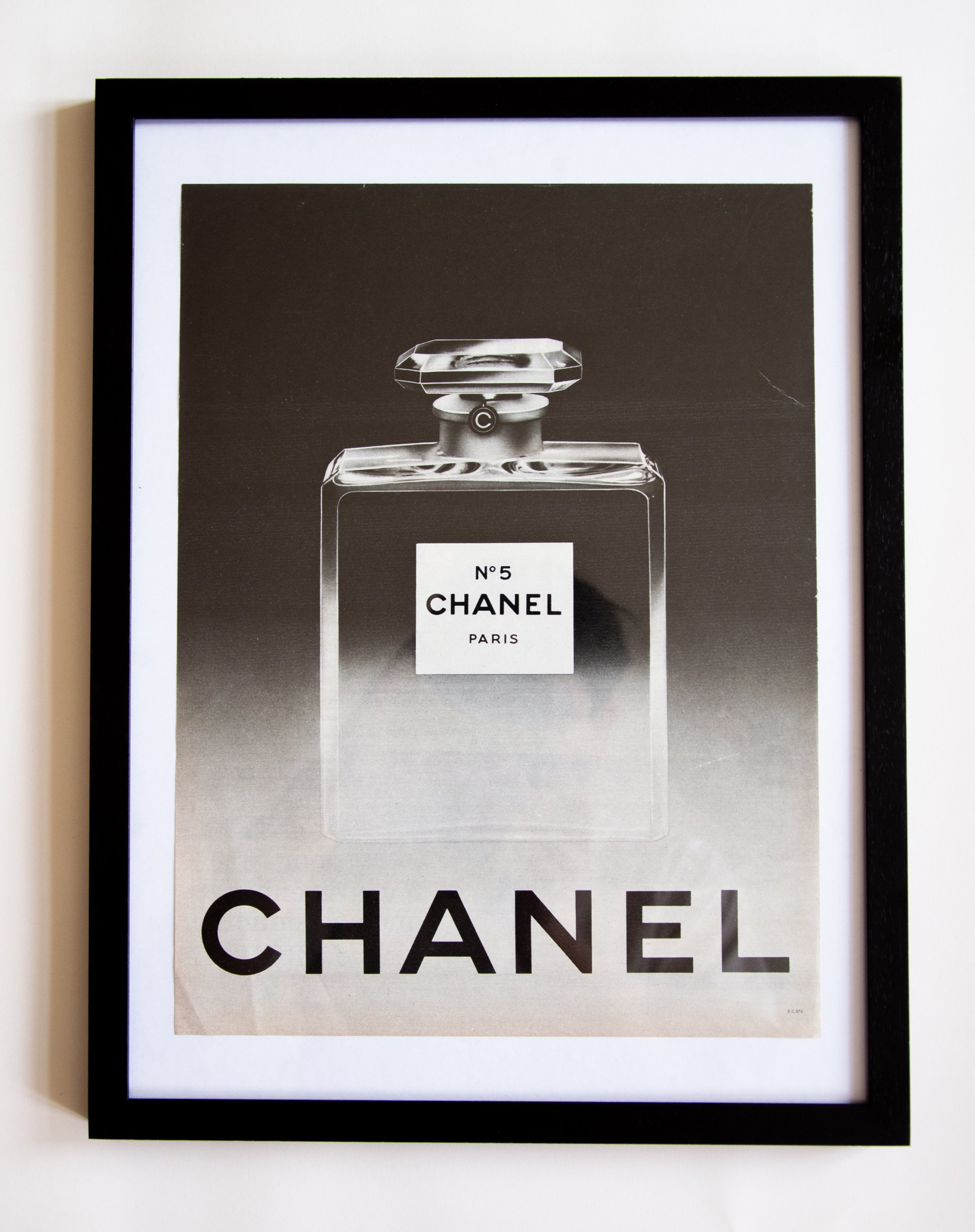Original CHANEL No. 5 Advertisement Poster 1969 / FRAMED / 34x25