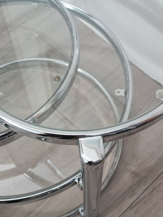 Image 1 of Bijzettafel met draaibaar blad, jaren 80