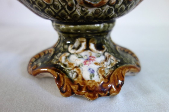 Image 1 of Barbotine Plantenbak Overtrek 20er jaren