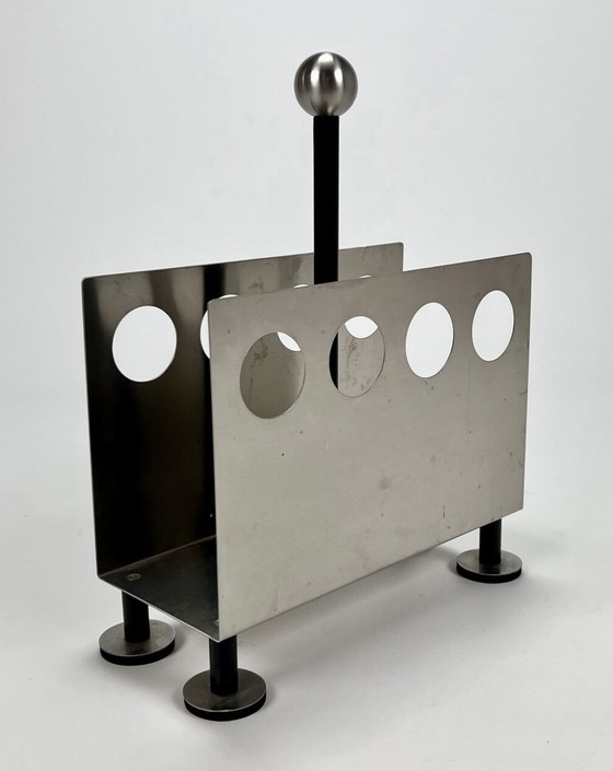 Image 1 of Vintage Design Postmodern Magazine Rack 1980s-90s.