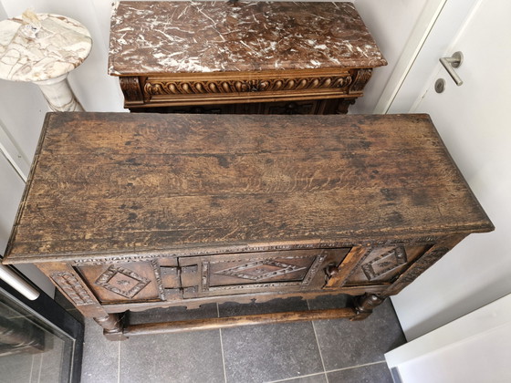 Antiek Engels Sideboard - Jacobeaanse Stijl – Buffetkasten, Wood (photo 5 of 9)