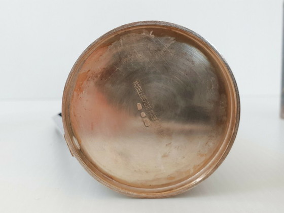 Image 1 of SET OF 3 VINTAGE 1970S SILVER-PLATED METAL PITCHERS, 70S DESIGN, FRANCE