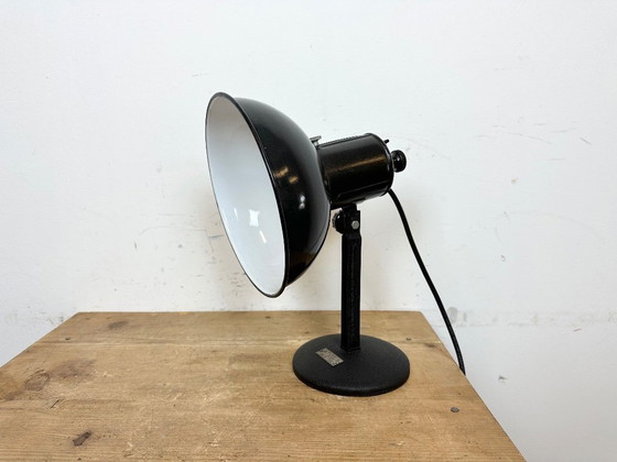 Image 1 of Vintage Black Enamel Table Photo Lamp, 1950s
