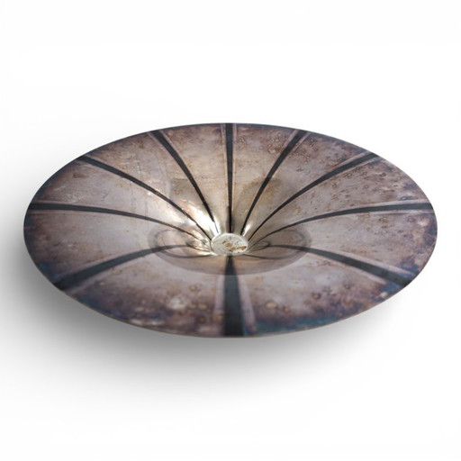 Cuenco escultórico Bauhaus WMF Ikora, latón plateado, de Paul Haustein, 1920