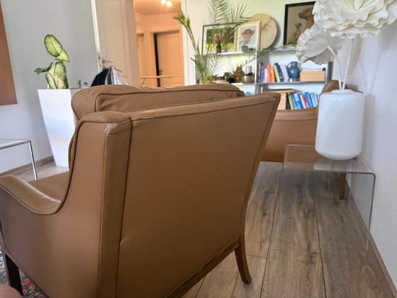 Image 1 of 2x originele Børge Mogensen fauteuil model 2207 Fredericia | leer