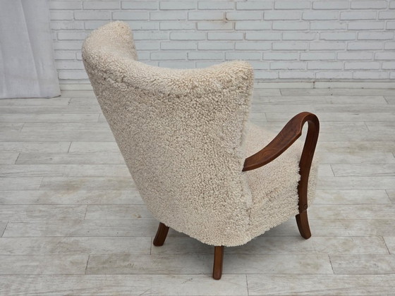 Anni '60, design danese di Alfred Christensen, rivestito, pelle di pecora. – Poltrone, Other (photo 11 of 18)