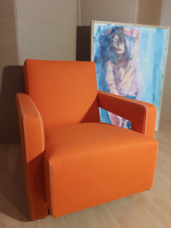 Image 1 of Cassina Utrecht 637 Nuovo mai usato in panno di lana Ruggine arancione (Serie 13L) Punto cavallo