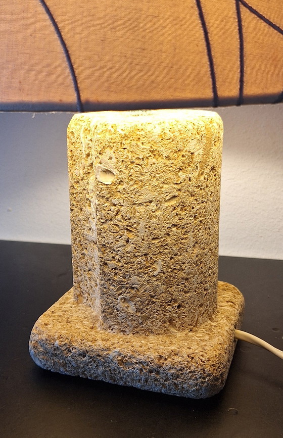 Image 1 of Table Lamp Lamp G. Esnault Sculpture Brutalist Stone Shape Gilles Paul Esnault