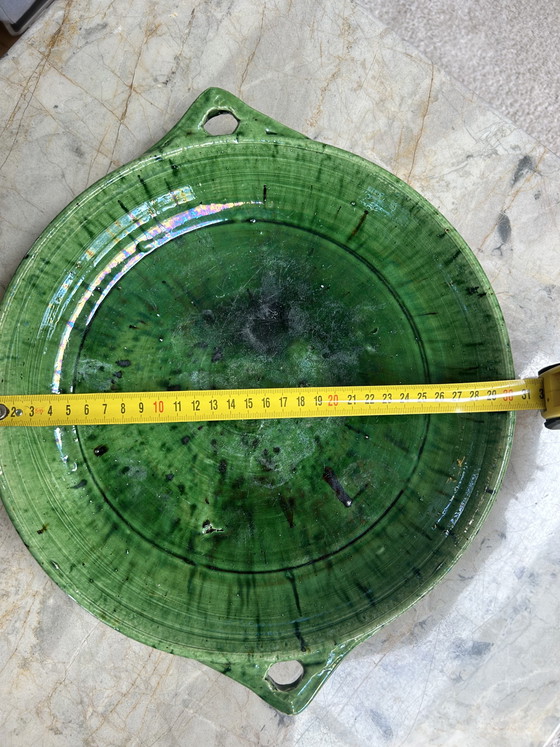 Image 1 of Beautiful Handmade Tamegroute Bowl – Moroccan Pottery – 35cm