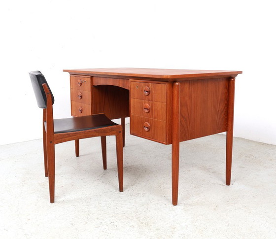 Scrivanie vintage danese in teak, anni '60, Legno, Marrone, Mid Century Modern (foto 2 di 12)