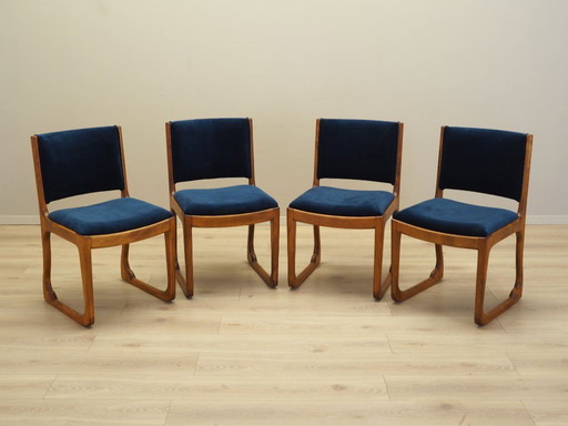 Conjunto de cuatro sillas de haya, diseño danés, años 50, diseñador: Holger Jacobsen, fabricante: Fritz Hansen