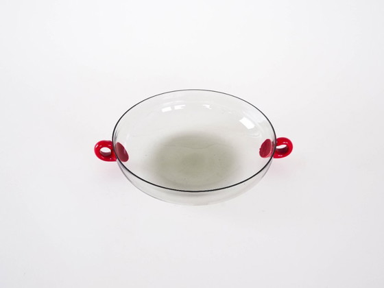 Image 1 of Glasschale, italienisches Design, 1970er Jahre, hergestellt in Italien