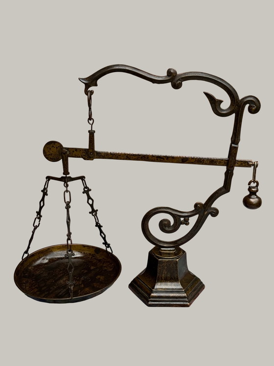 Image 1 of ⚖️ Tuscan Brass Scale | Italy | 1930–1940
