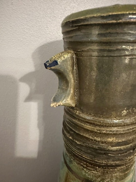 Vase Raku unique en céramique, fait main - poterie d'atelier avec marque du créateur – Sculptures, Ceramic (photo 7 of 8)