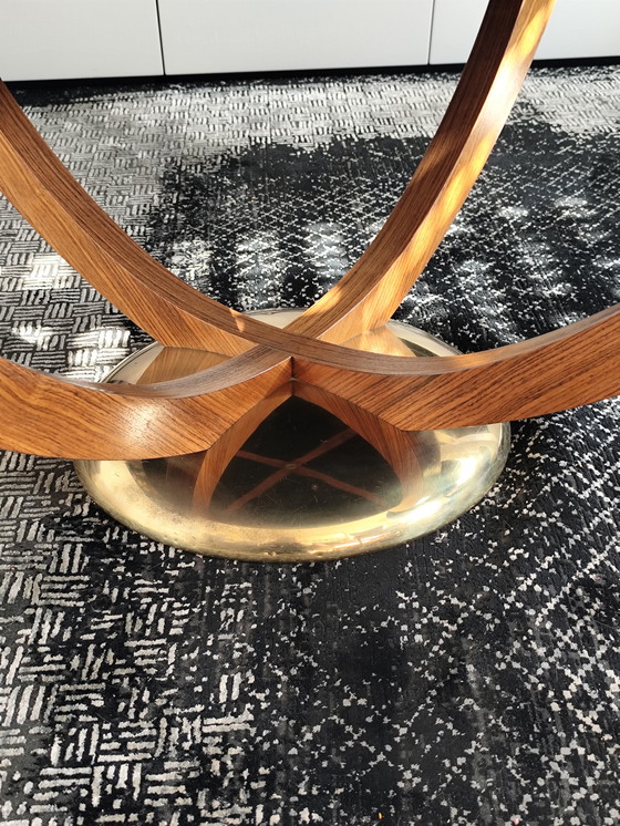 Image 1 of Art Deco salontafel – Wilhelm Renz (jaren 1930) – glas en messing