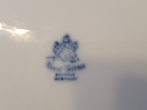 Image 1 of Elegant Royal Tettau porcelain bowl with rose decoration & relief