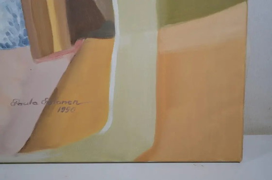 Paula Salonen (siglo XX) “Bodegón con corales” Óleo sobre lienzo firmado y fechado en 1990 (photo 3 of 11)