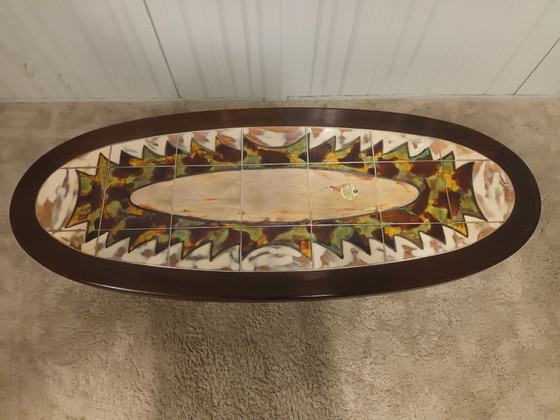 Coffee table B. Raynaud Vallauris – Ceramic, Wood (photo 4 of 13)