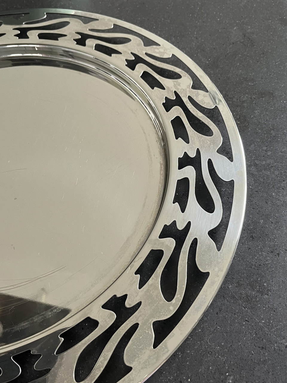 Set Alessi – Plateau, Coupe à Fruits Et 2 Dessous D'assiettes – Inox – Italie