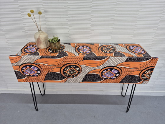 Image 1 of Sideboard on hairpin legs. Vintage (hall) cabinet, decoupage.