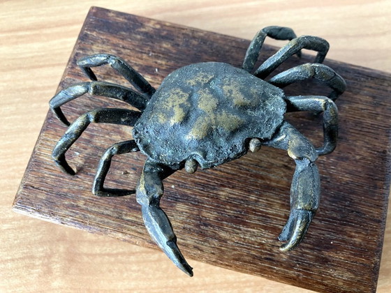 Image 1 of Statua di bronzo di un granchio