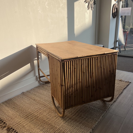 Image 1 of Rotan Bamboe Bureau Mid Century Vintage