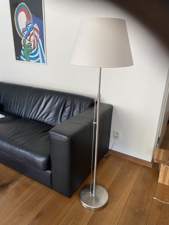Vloerlamp, Vloerlampen, Aluminium, Katoen, Crème (foto 5 van 6)