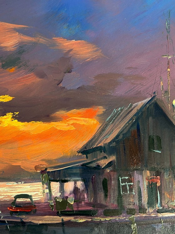 Image 1 of Evening Boat Dock