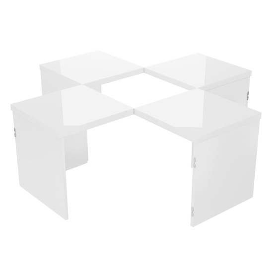 Image 1 of Urban Meuble White Glossy square coffee table, table top with free combination UVVEDS