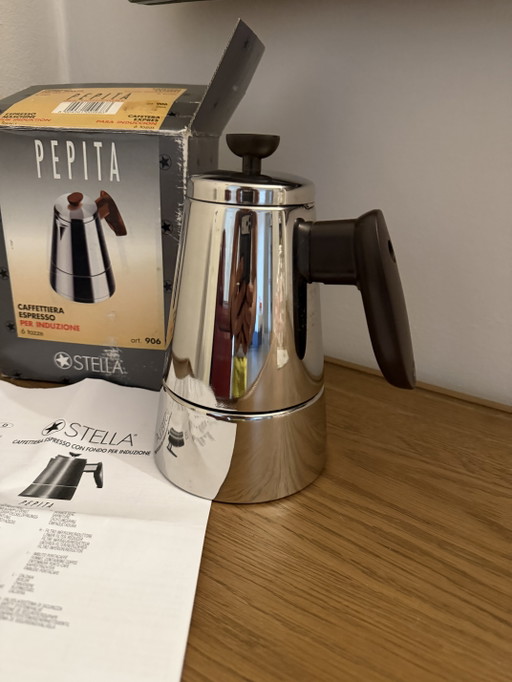 Stella Coffee Maker, Pepita Model, 6 Cups, New – keukenaccessoires, Metal, Plastic