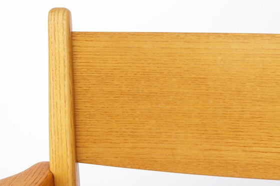 Image 1 of Vintage German Armchair 1960s, Mid Century Beechwood Chair with Blue Upholstery, Scandinavian Style Dining Chair, Single Chair