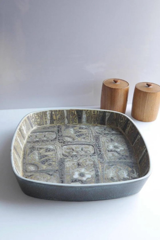 Image 1 of Mid-century modern pottery or faience bowl or plate by Nils Thorsson for Royal Copenhagen, Denmark, 1970s